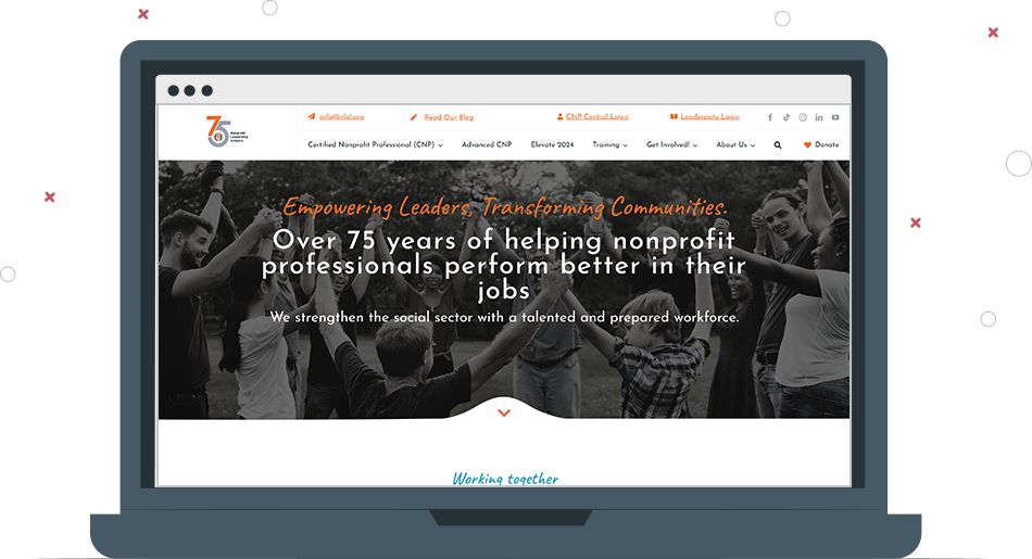 Nonprofit Leadership Alliance’s website homepage