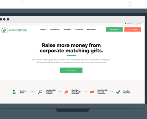 The Double the Donation website homepage