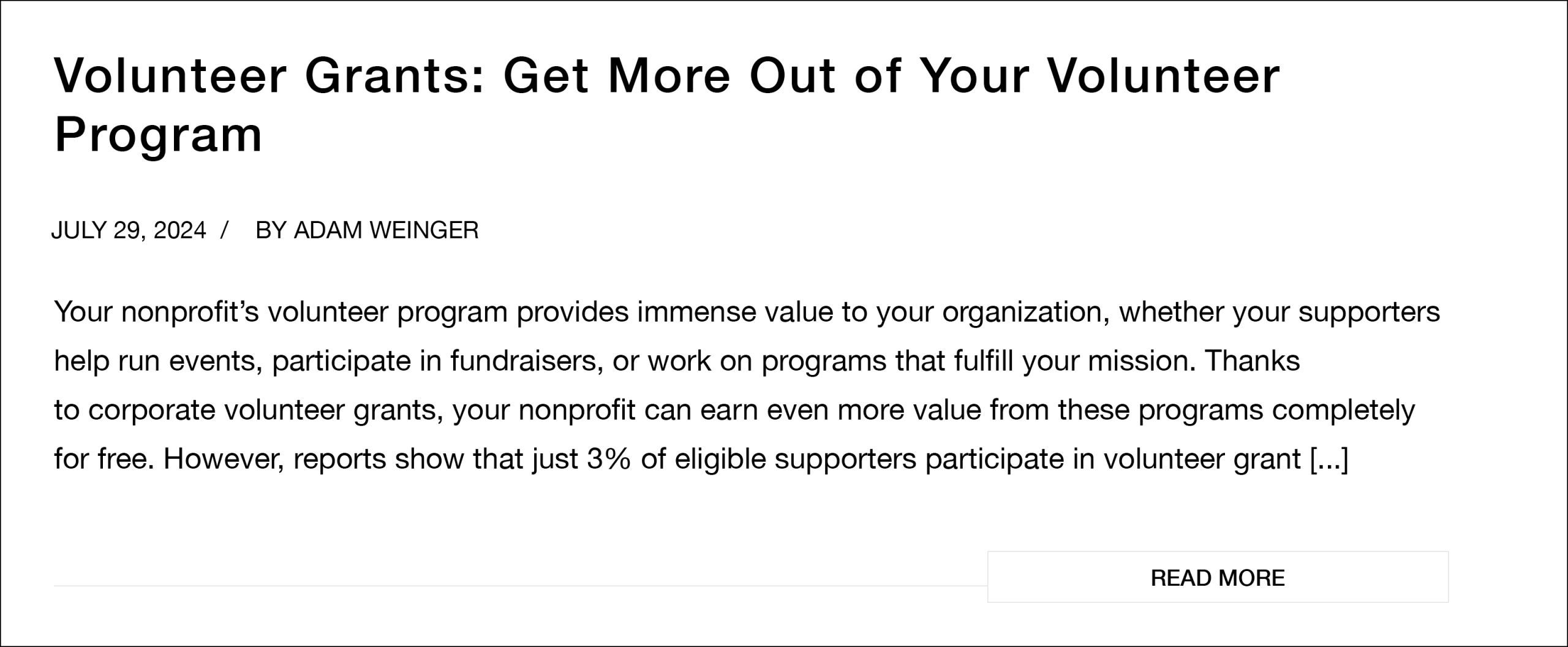 Screenshot of a good example of author attribution on a blog post
