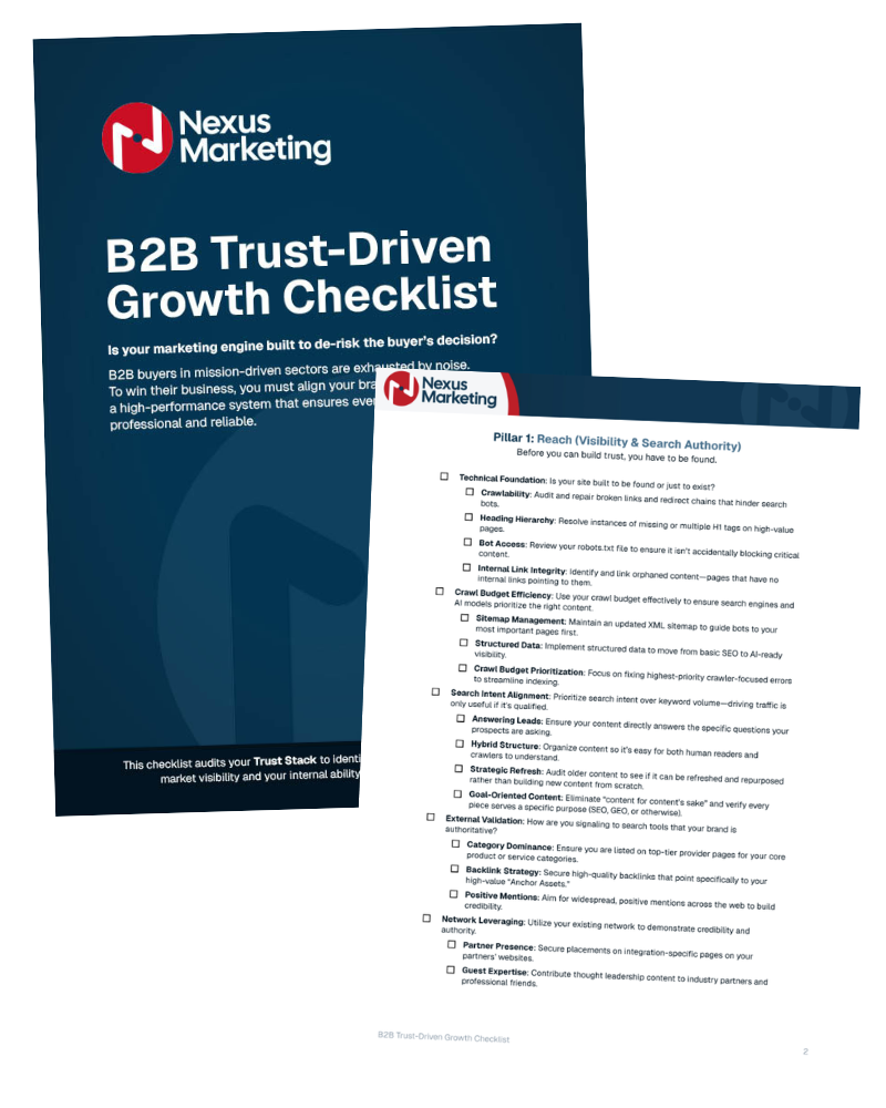 Grab your copy of the B2B Trust-Driven Growth Checklist