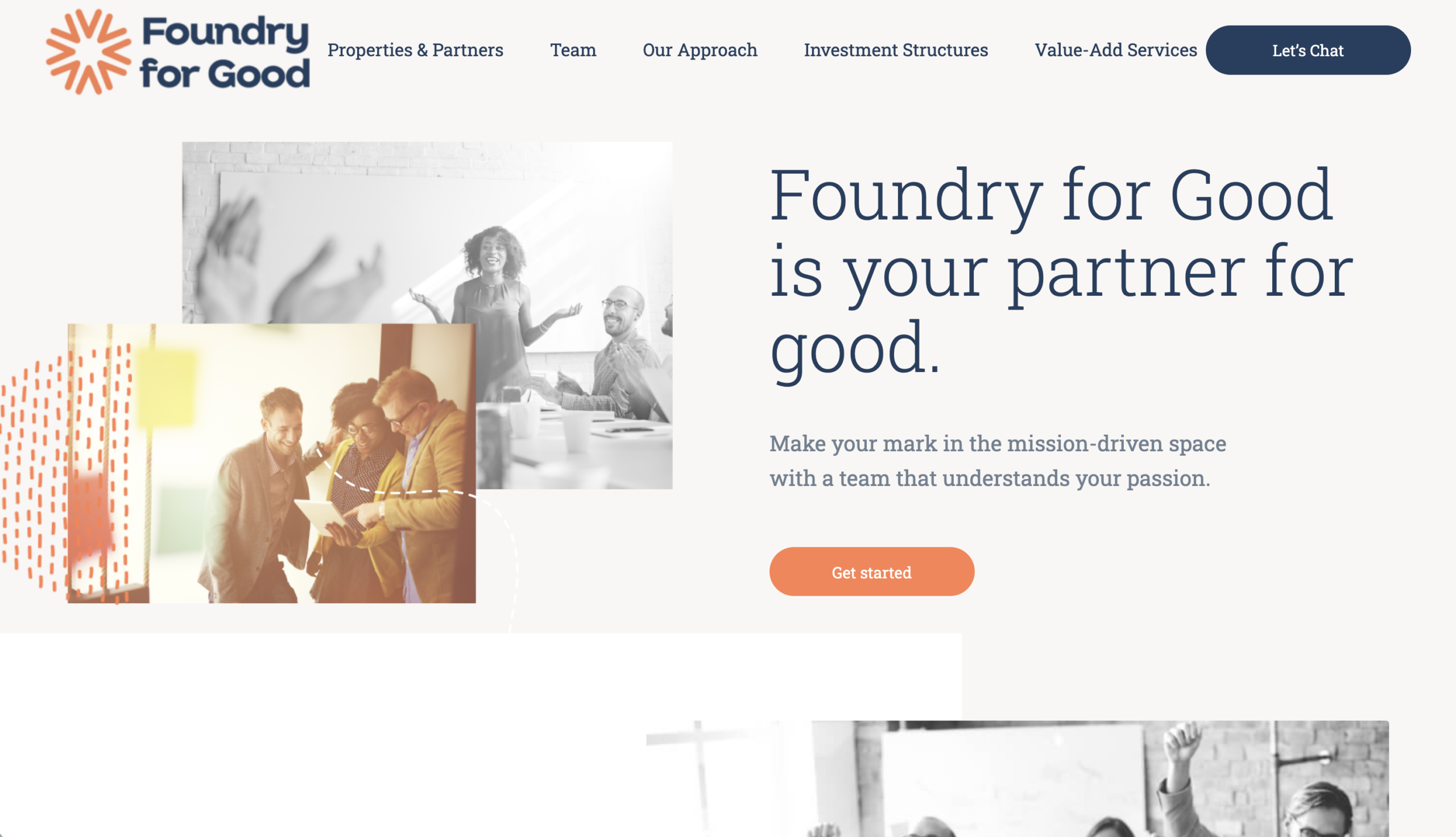Foundry for Good homepage screenshot