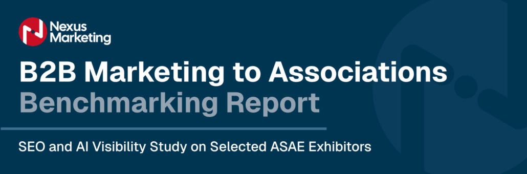 BannerBenchmarkAssociations Banner for Benchmarking Report for B2B Marketing to Associations